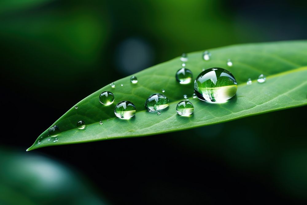 Leaf plant green drop. 