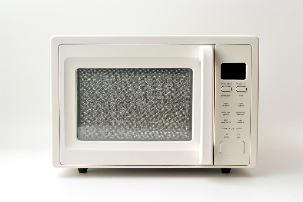 Microwave oven white background technology. AI generated Image by rawpixel.
