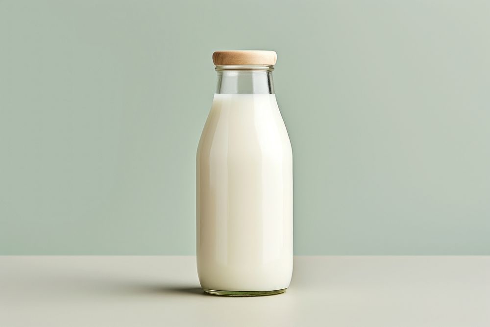 Milk bottle dairy drink. 