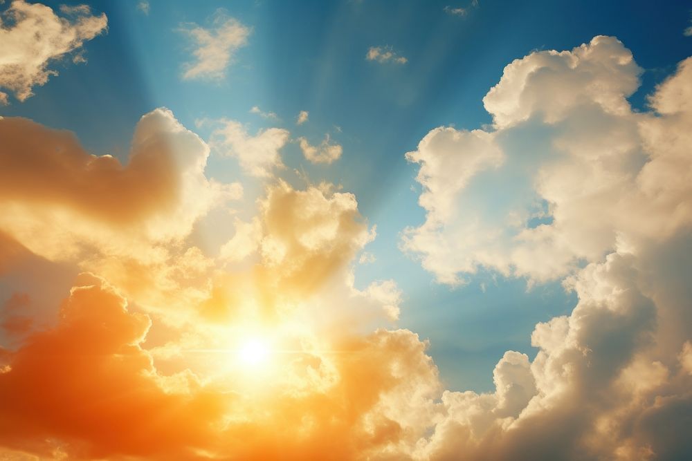 Cloud sky sun sunlight. AI generated Image by rawpixel.