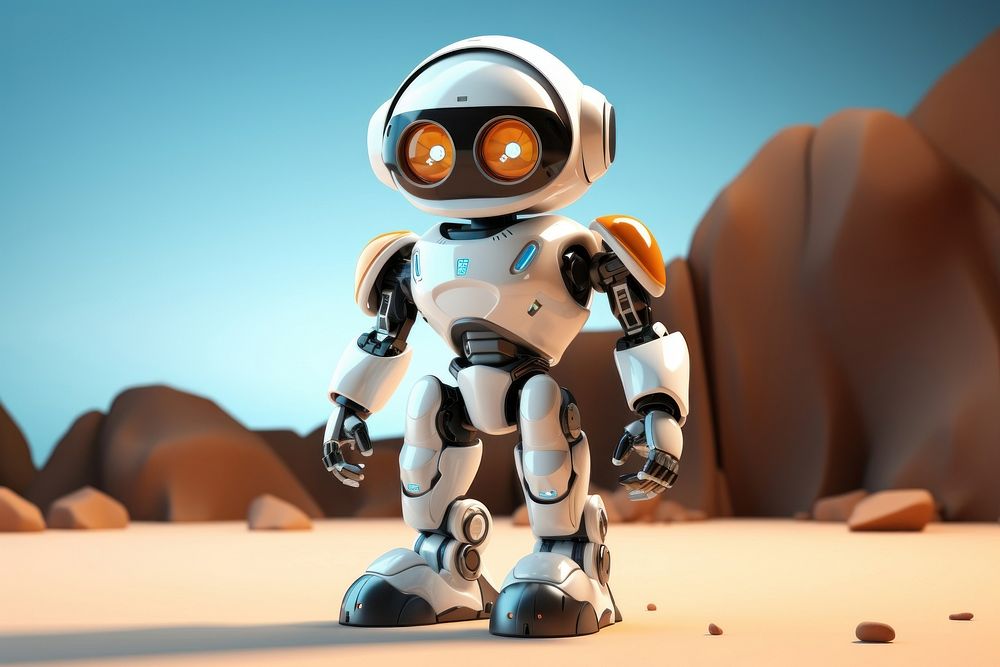Robot cartoon toy representation. AI generated Image by rawpixel.