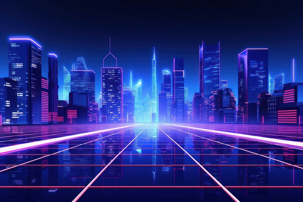 Light architecture cityscape neon. AI | Free Photo Illustration - rawpixel