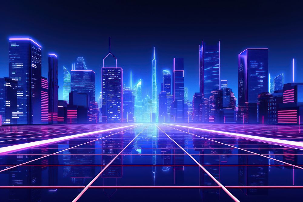 Light architecture cityscape neon