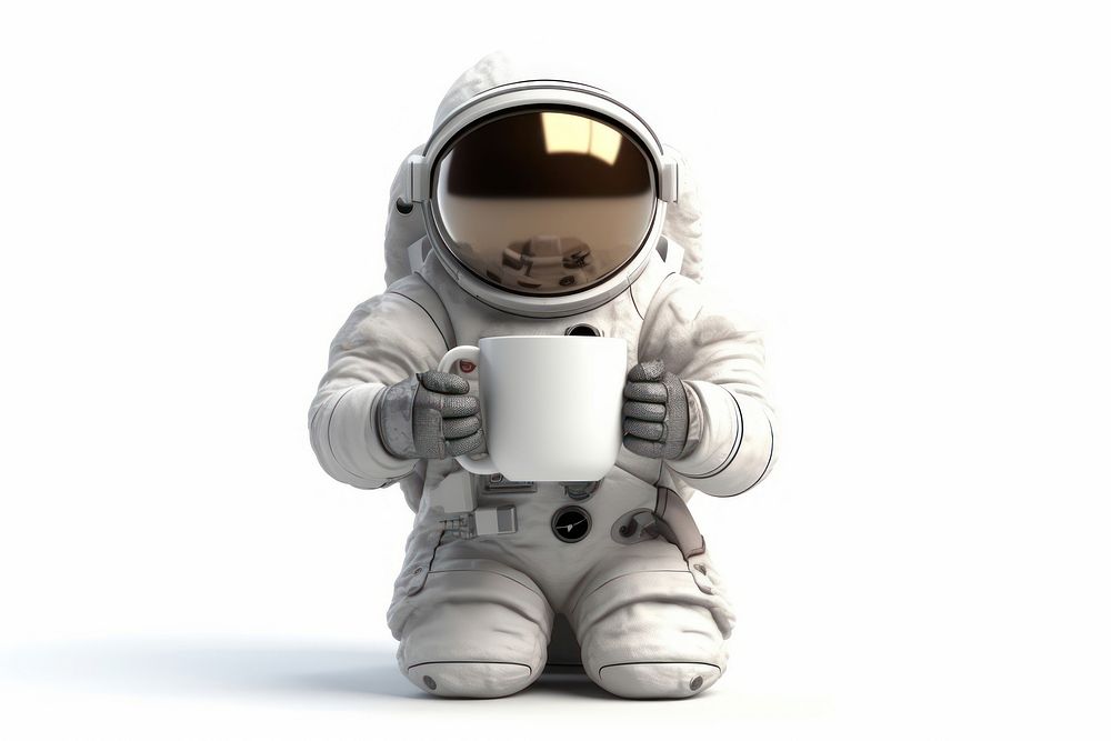 Astronaut cartoon coffee cup. AI generated Image by rawpixel.