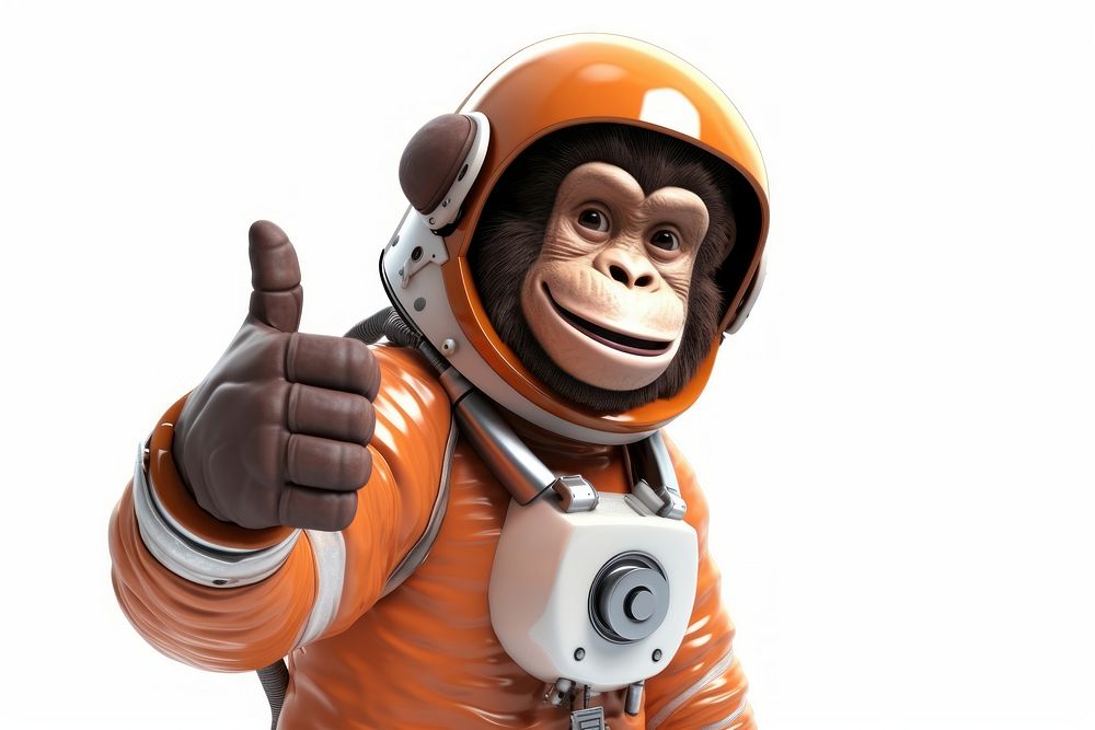 Smiling astronaut cartoon mammal. AI generated Image by rawpixel.