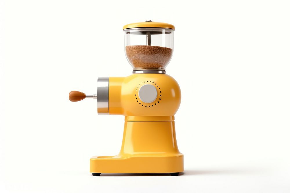 Mixer white background coffeemaker technology. 