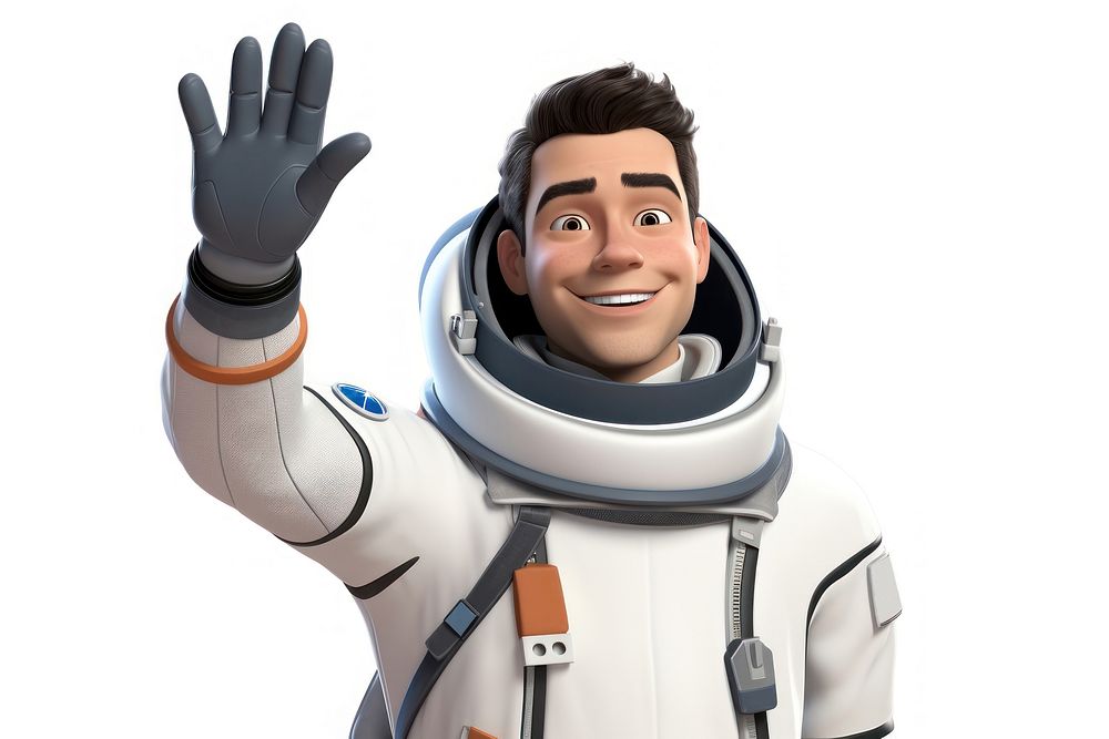 Astronaut smiling cartoon adult. AI generated Image by rawpixel.