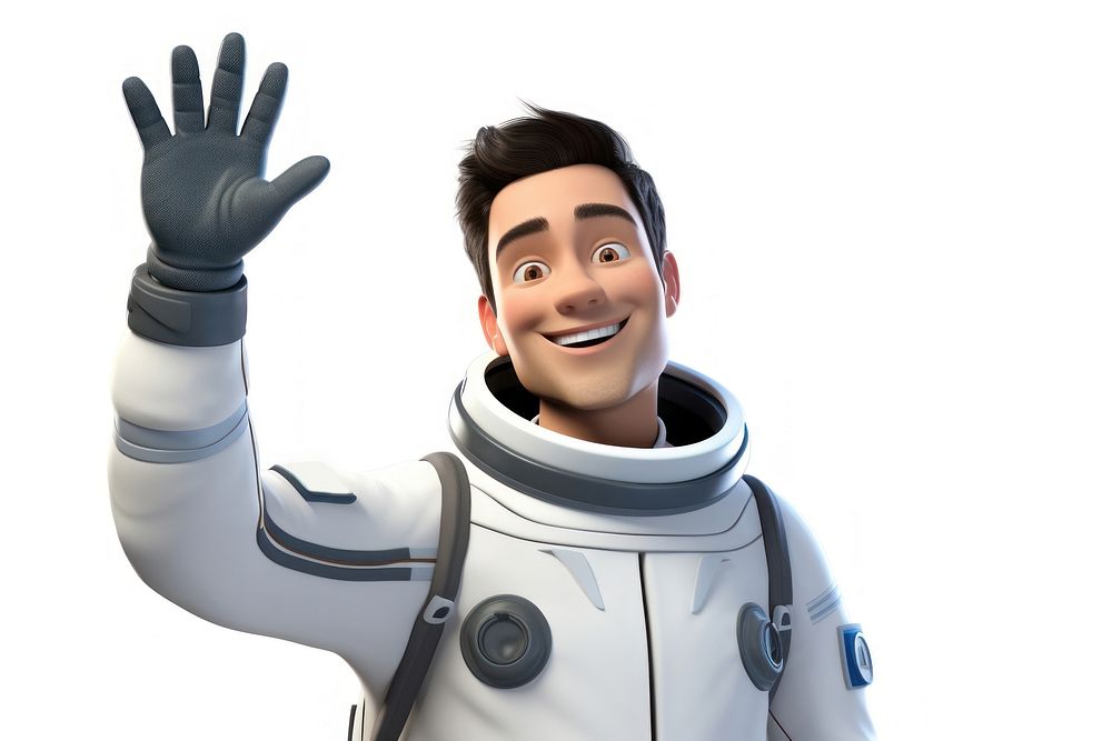 Cartoon astronaut smiling adult. AI generated Image by rawpixel.