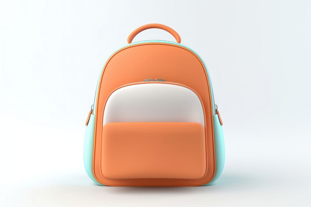 Bag backpack white background suitcase. AI generated Image by rawpixel.