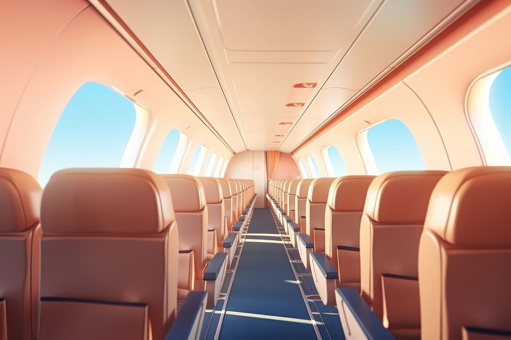 Aircraft airplane vehicle aircraft cabin. AI generated Image by rawpixel.