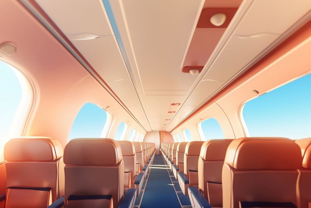 Aircraft airplane vehicle aircraft cabin. AI generated Image by rawpixel.