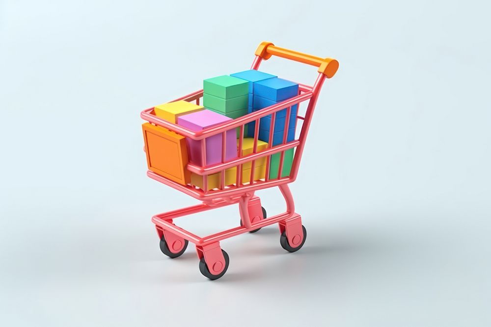 Shopping cart shopping cart consumerism. AI generated Image by rawpixel.