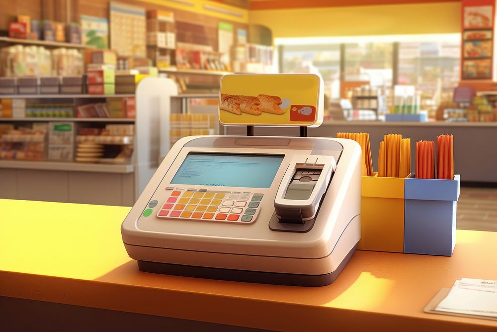 Supermarket cash electronics technology. AI generated Image by rawpixel.
