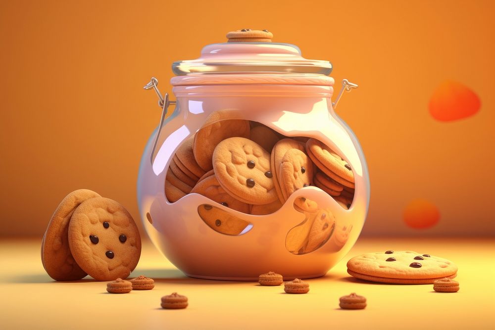 Jar cartoon cookie food. AI generated Image by rawpixel.