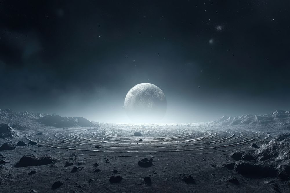 Moon astronomy outdoors nature. AI generated Image by rawpixel.