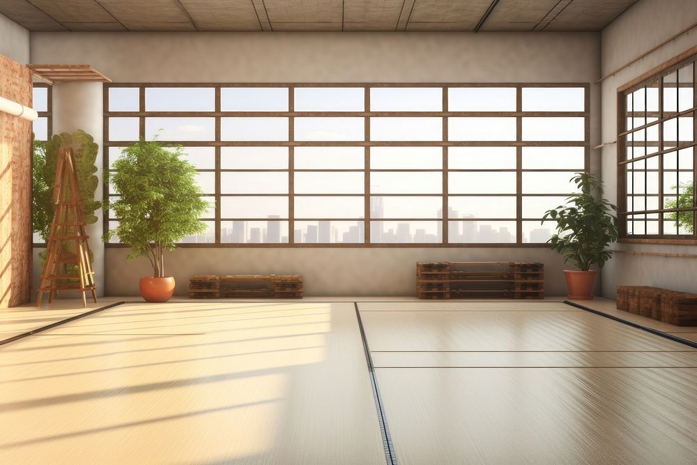 Flooring window architecture houseplant. AI generated Image by rawpixel.
