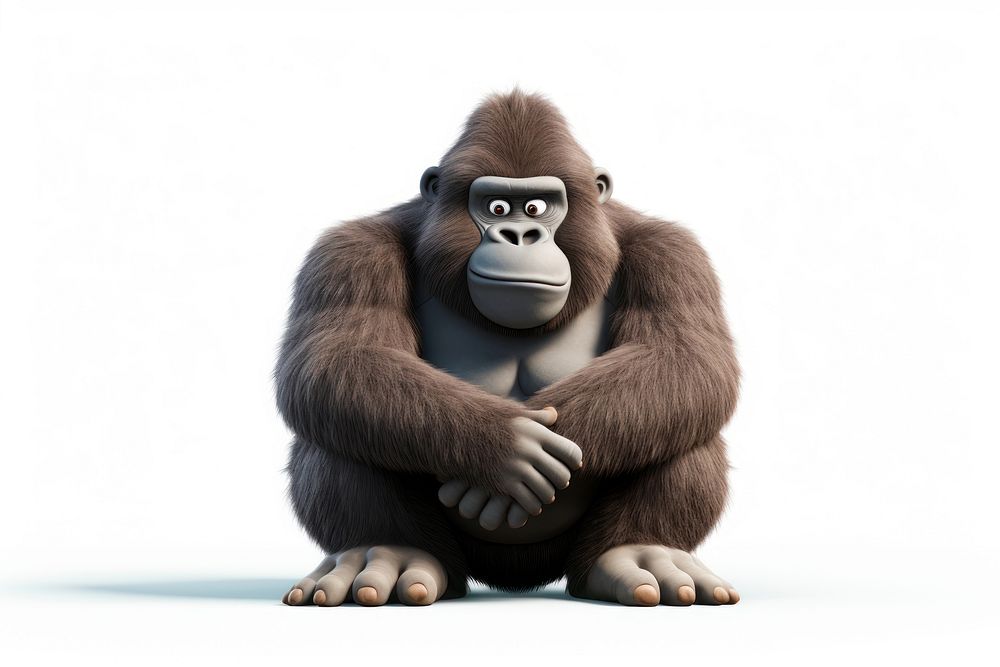 Gorilla wildlife cartoon monkey. AI generated Image by rawpixel.