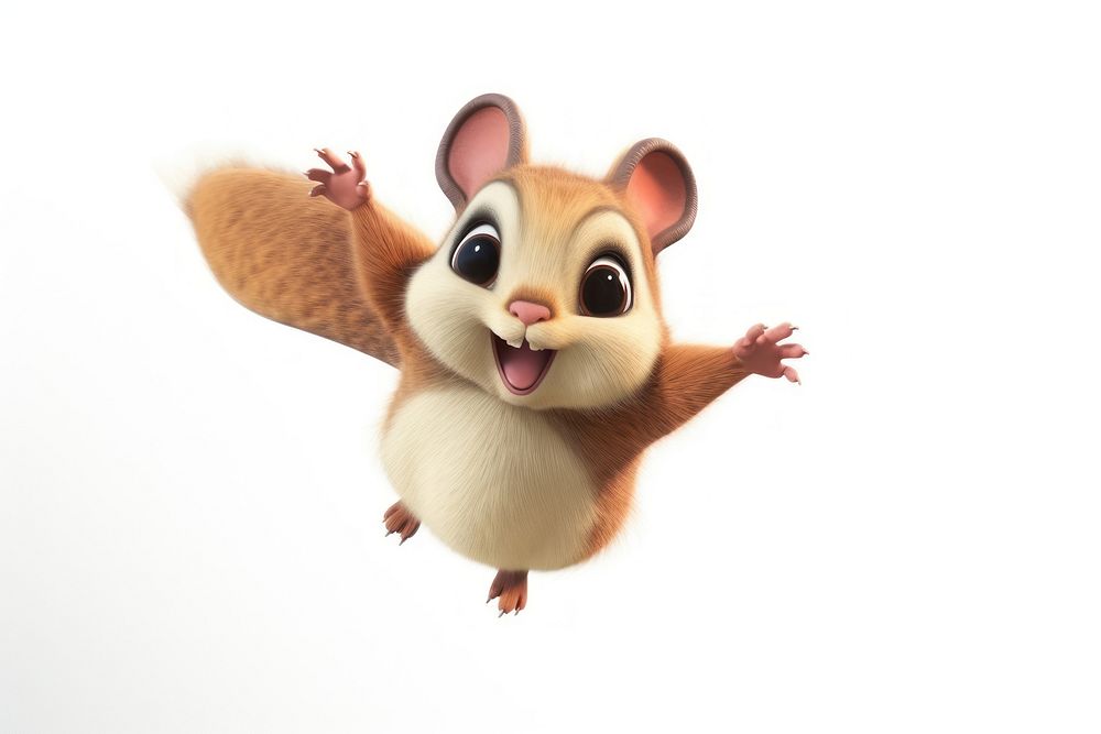 Cartoon squirrel rodent animal. AI generated Image by rawpixel.