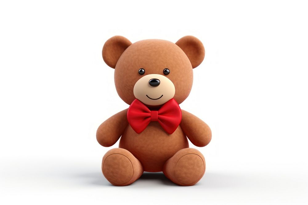 Cartoon plush bear toy. 