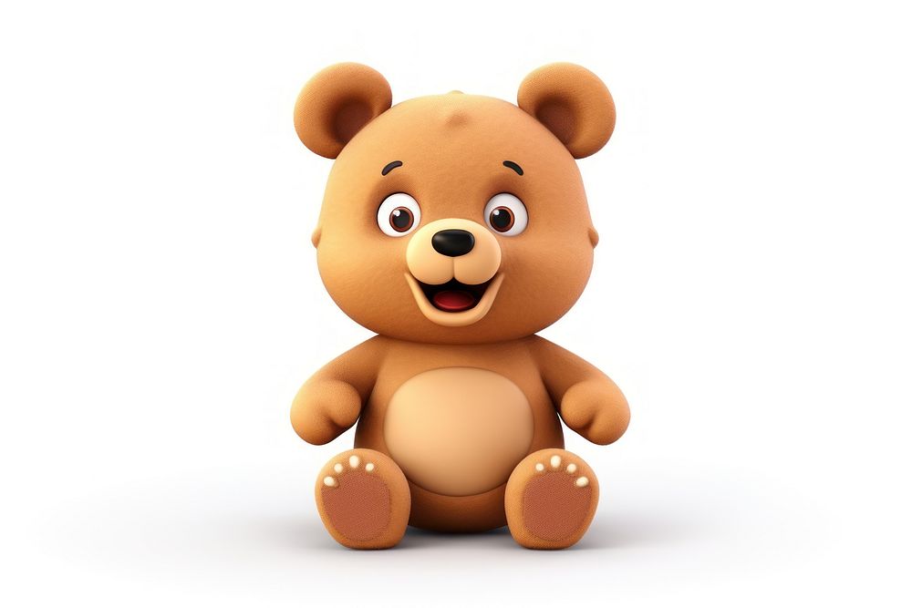 Cartoon plush bear toy. 