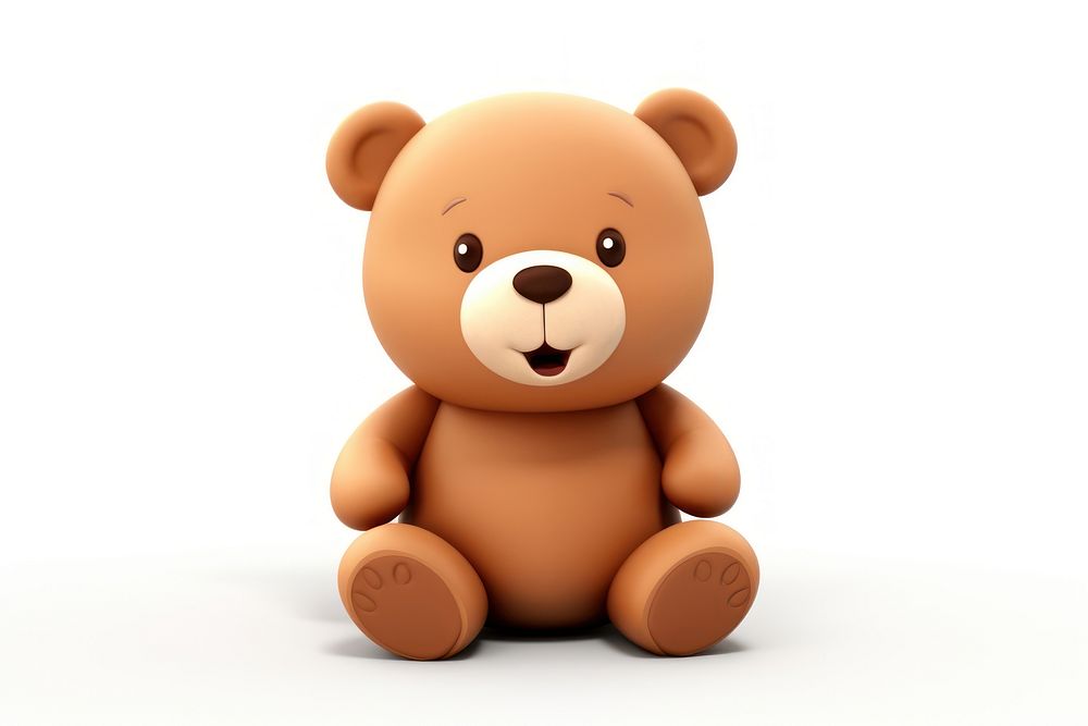 Cartoon plush bear toy. 