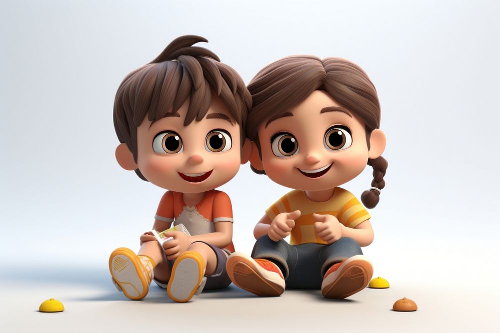 Cute toy representation togetherness. AI generated Image by rawpixel.