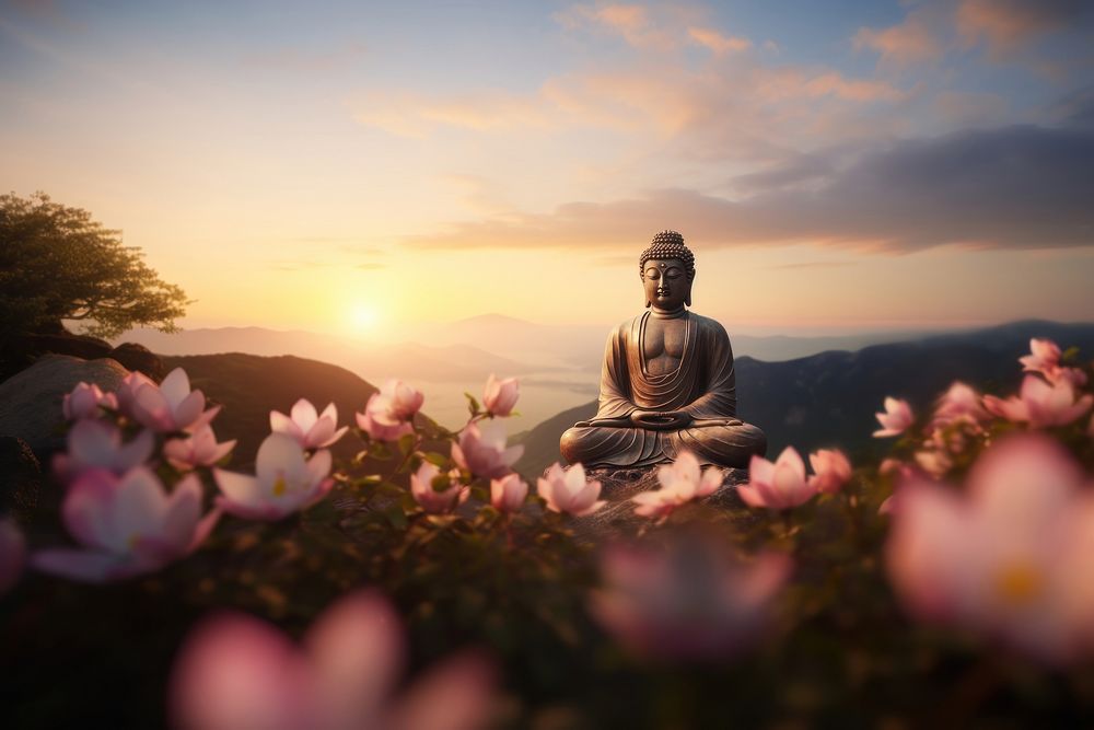 Flower landscape mountain blossom. 