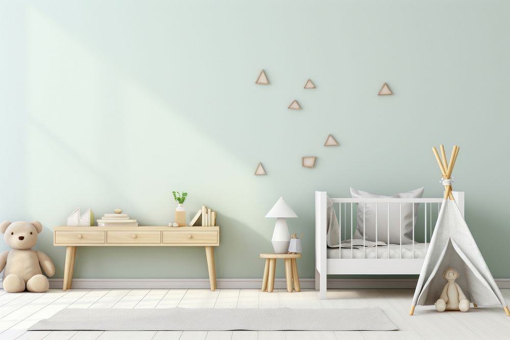 Room furniture nursery bedroom. AI generated Image by rawpixel.