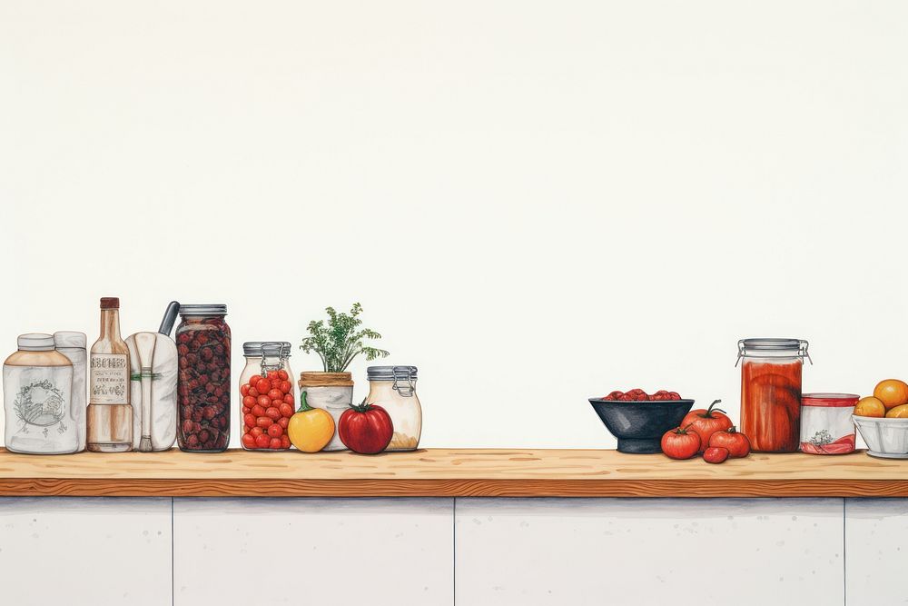 Kitchen food arrangement ingredient. AI generated Image by rawpixel.