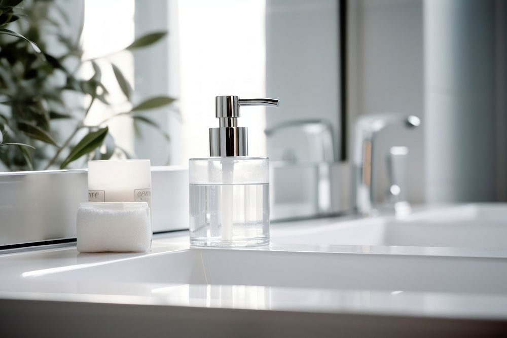 Sink bathroom perfume container. AI generated Image by rawpixel.