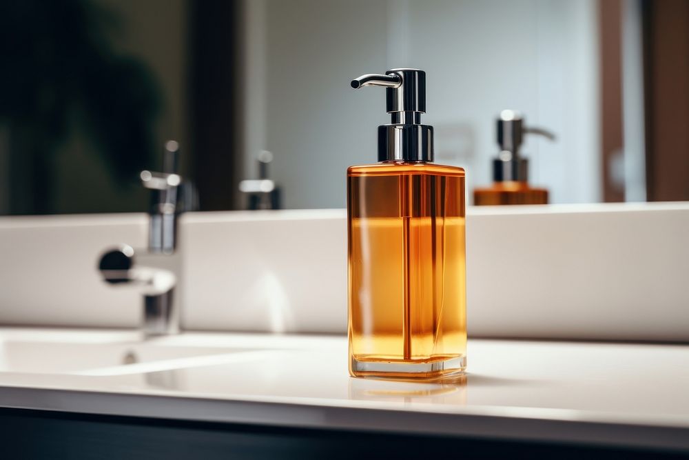 Sink bathroom perfume bottle. AI generated Image by rawpixel.