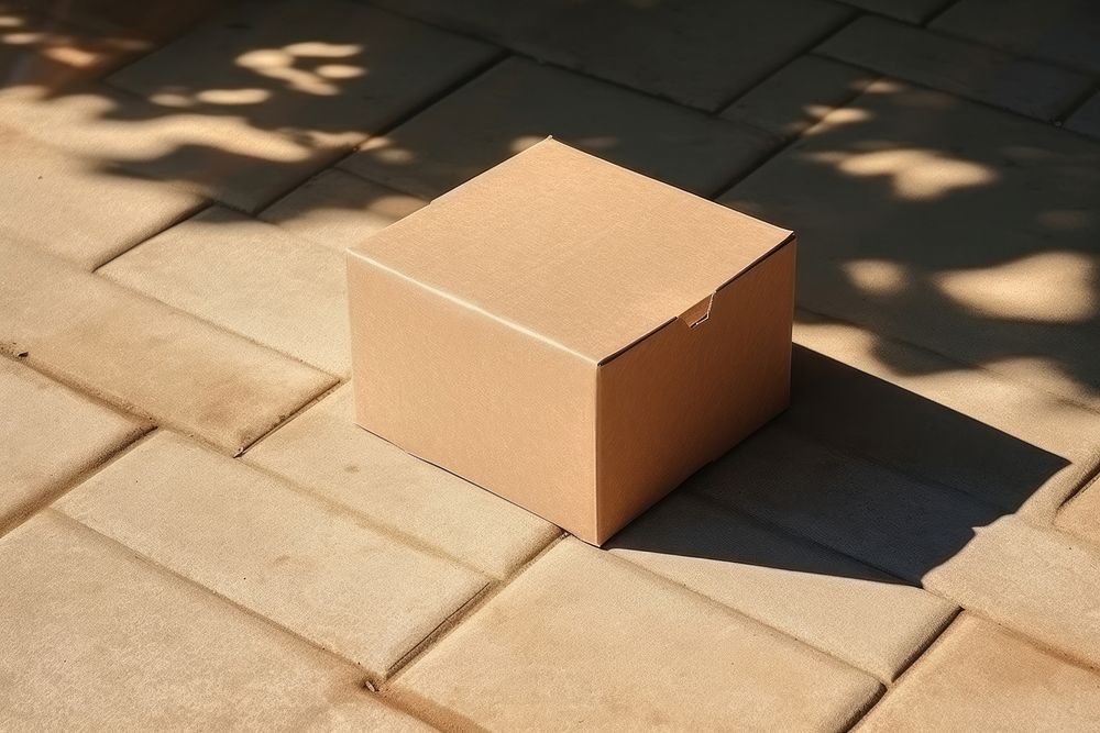 Box cardboard carton shadow. 