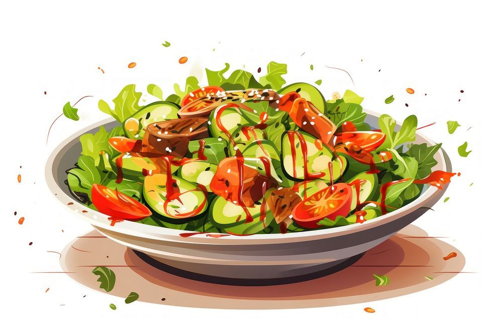 Salad food meal vegetable. AI generated Image by rawpixel.