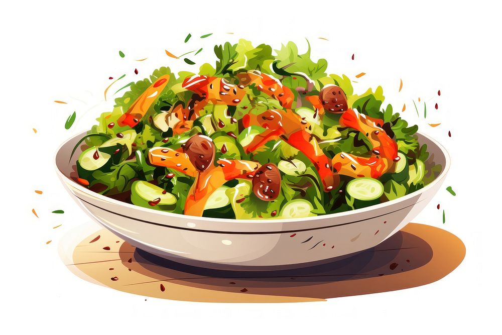Salad food meal vegetable. AI generated Image by rawpixel.