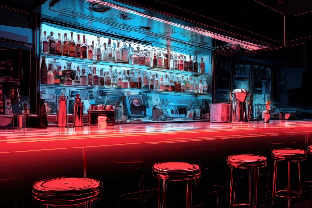 Bar night cosmopolitan architecture. AI generated Image by rawpixel.