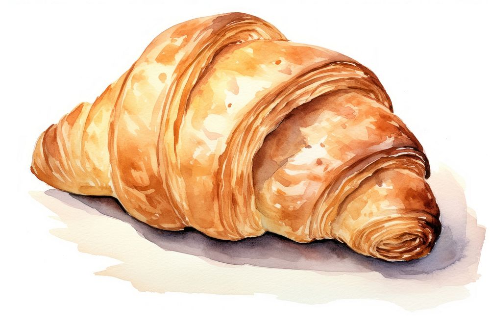 Croissant bread paper food. AI generated Image by rawpixel.