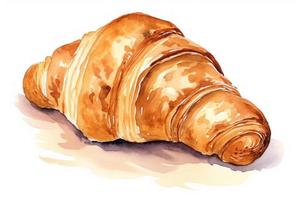 Croissant paper food viennoiserie. AI generated Image by rawpixel.