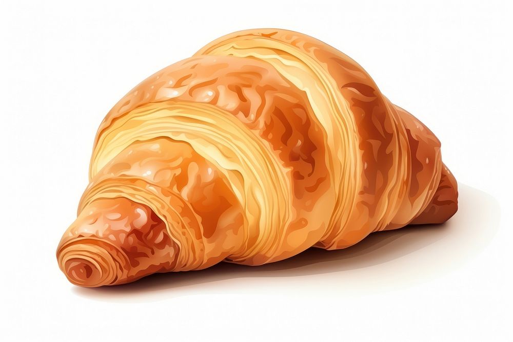 Croissant food viennoiserie freshness. AI generated Image by rawpixel.