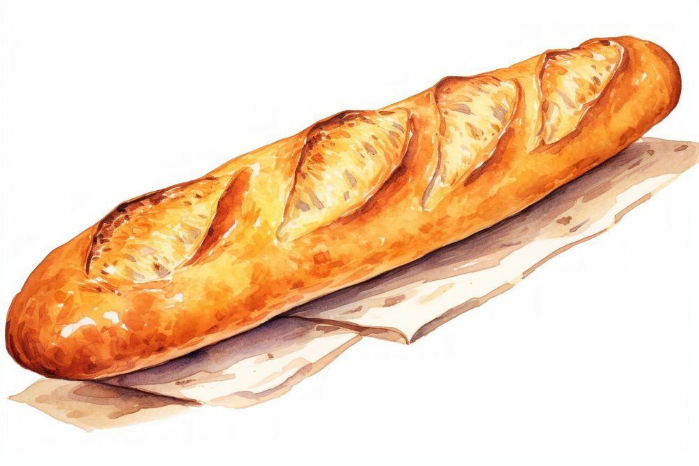 Bread baguette food croissant. AI generated Image by rawpixel.