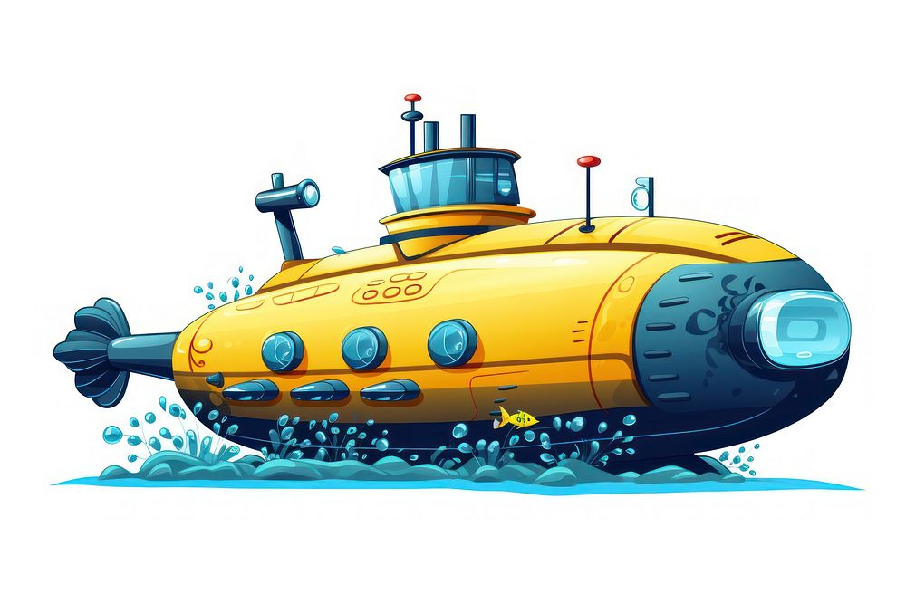 Submarine vehicle transportation watercraft. AI generated Image by rawpixel.