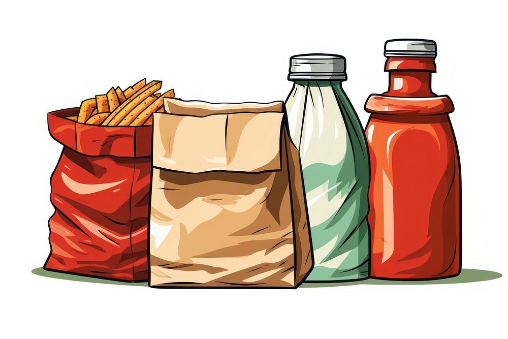 Food bag plastic white background. AI generated Image by rawpixel.