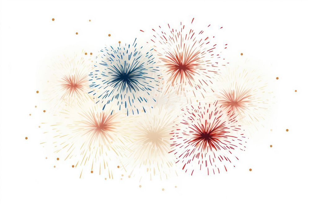 Fireworks white background celebration recreation. 