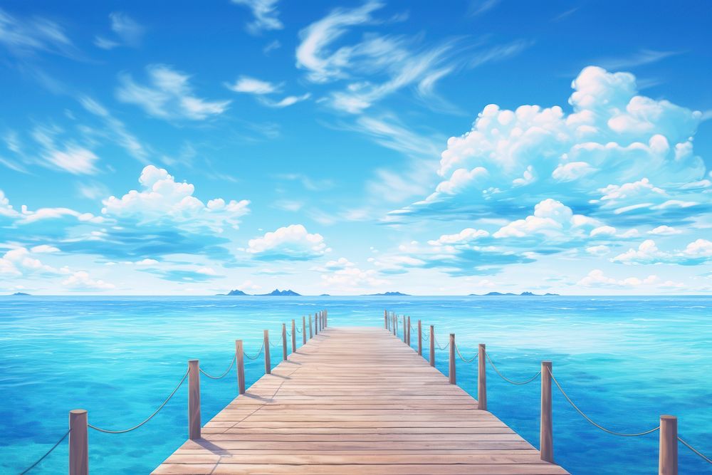 Sea landscape outdoors horizon.