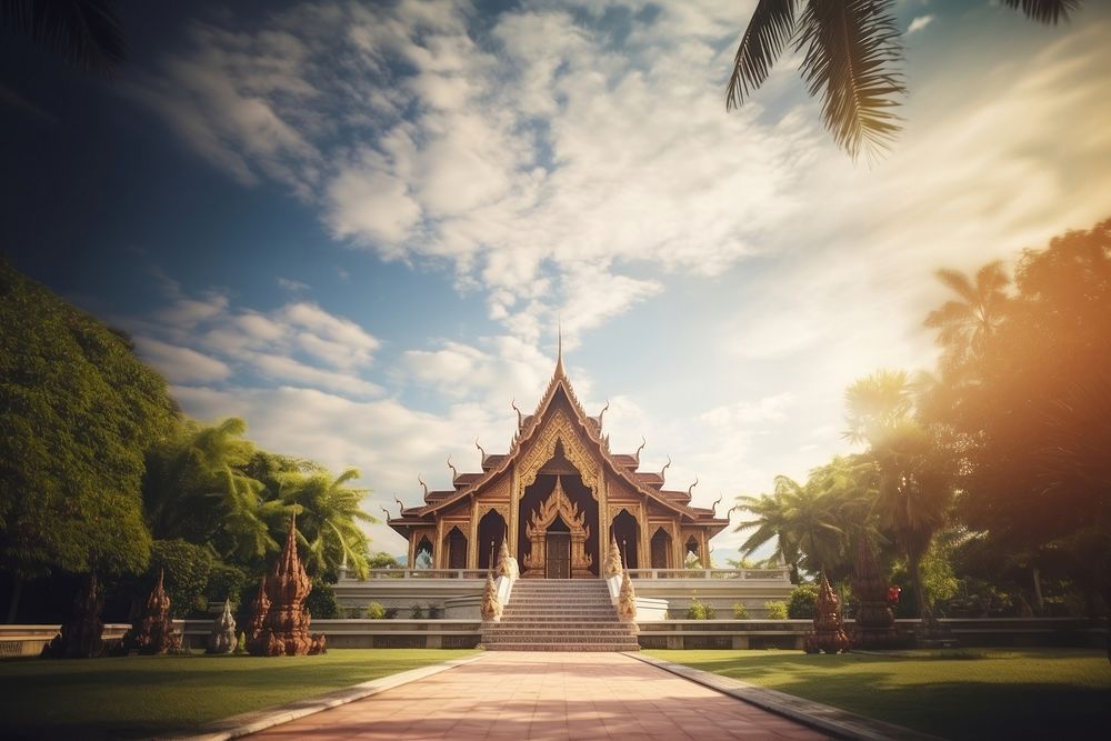 Outdoors landmark temple nature. 