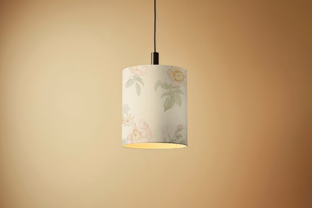 Ceiling lamp mockup, home furniture psd