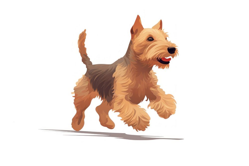 A running welsh terrier mammal animal pet. AI generated Image by rawpixel.