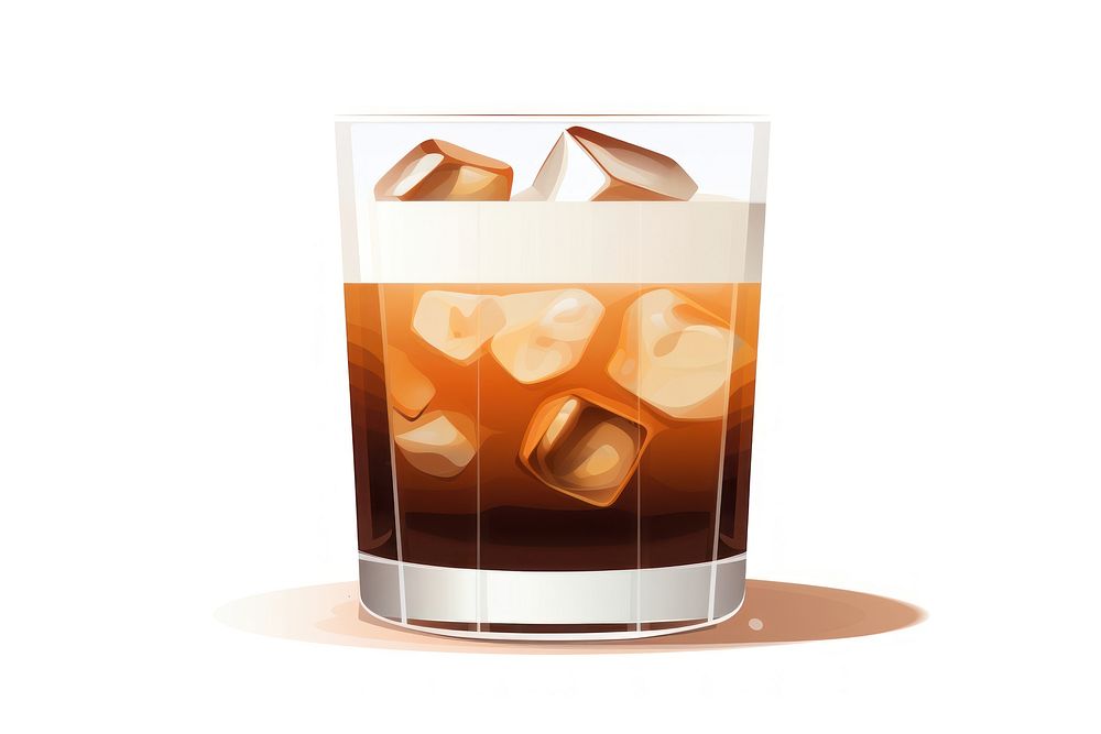 White russian drink cocktail glass. AI generated Image by rawpixel.
