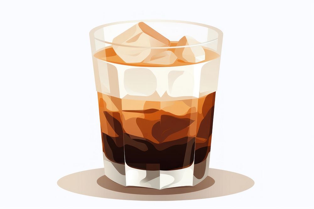 White russian drink glass refreshment. AI generated Image by rawpixel.