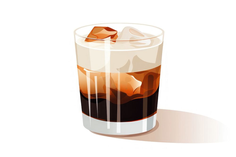 White russian drink cocktail glass. AI generated Image by rawpixel.