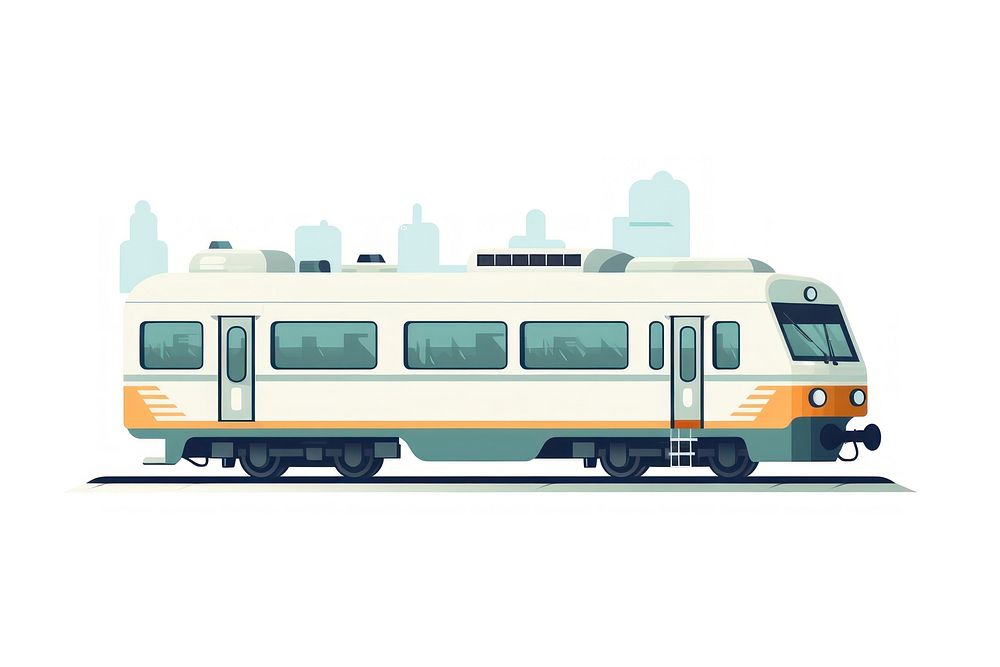 Train vehicle white background transportation. AI generated Image by rawpixel.